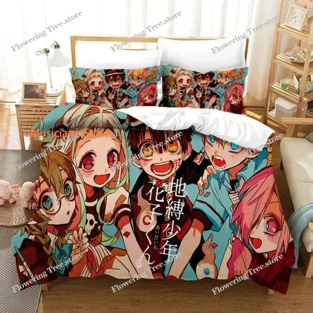 Fashion 3D Printing Anime Toilet-bound Hanako-kun Bedding Set Duvet Cover Sets Comforter Bedding Double Size Adults Kids Gift029