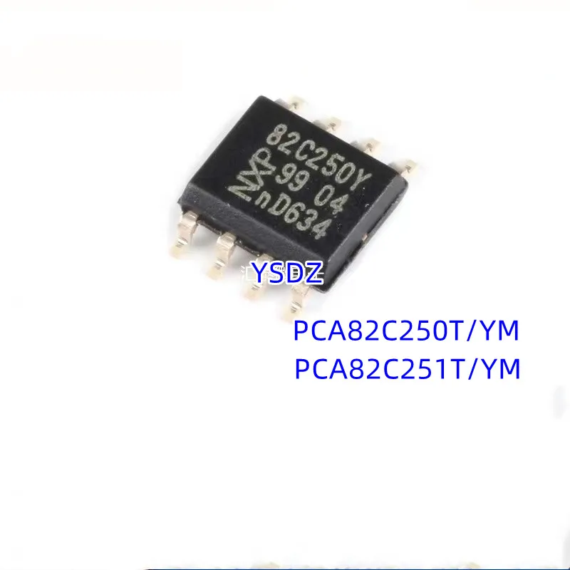 10PCs New and original  PCA82C250T/YM PCA82C251/TYM  IC TRANSCEIVER HALF 1/1 8SO Driver, receiver, transceiver