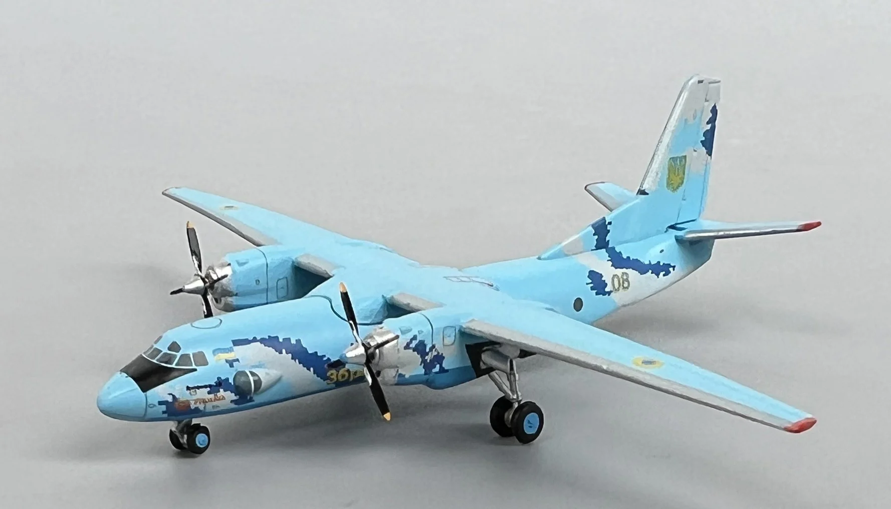 1/400 JCW LH4327 Ukrainian Air Force An-26 transport aircraft model  Alloy finished product collection model