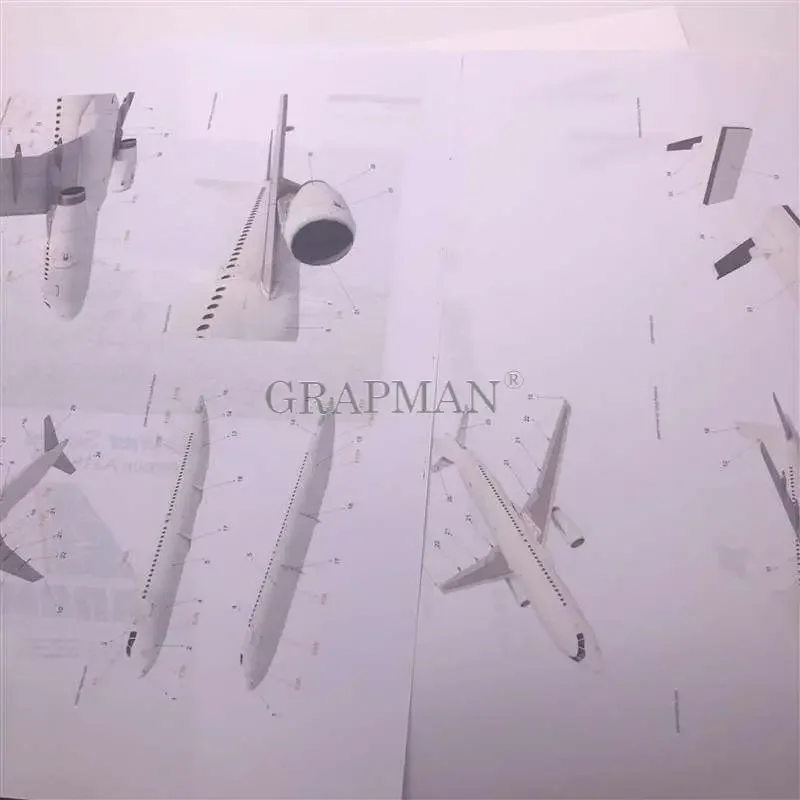 Airbus A318 Tarom 3D Paper Model DIY Handmade Toy