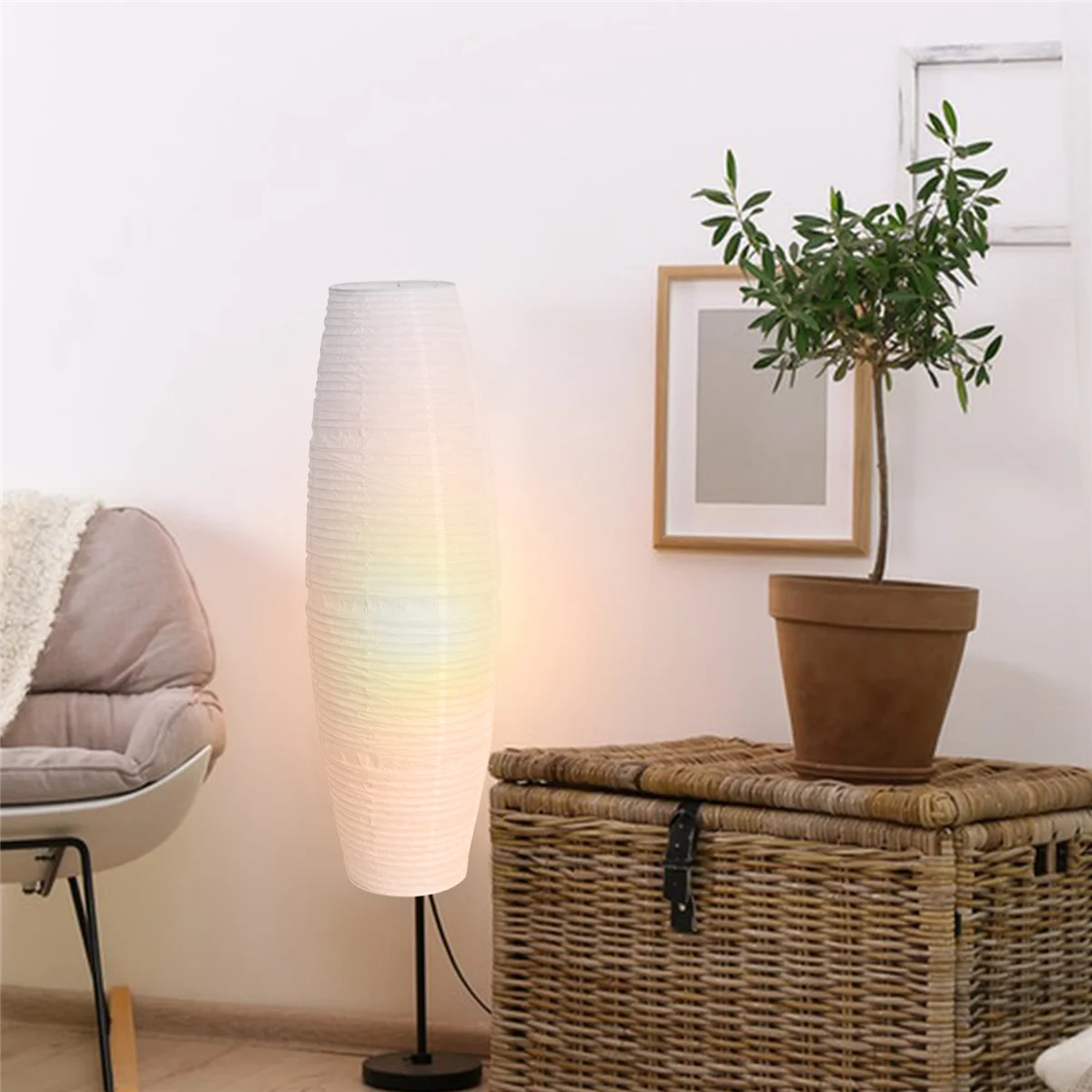 

X64A_Rice Paper Floor Lamp Creative Tall Lamp Lights Living Room Decor Special Paper Stand Lights Beside Lamp Only Lampshade