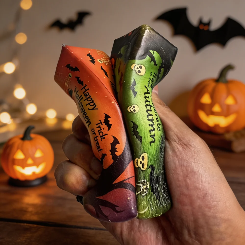 5/3/1 Neues Halloween II Butter-Stick Squishy-Spielzeug, weiches, langsam aufsteigendes Fake-Food-Sensorik-Quetschspielzeug, Angstlinderungs-Geschenk für alle Altersgruppen – Detail 6