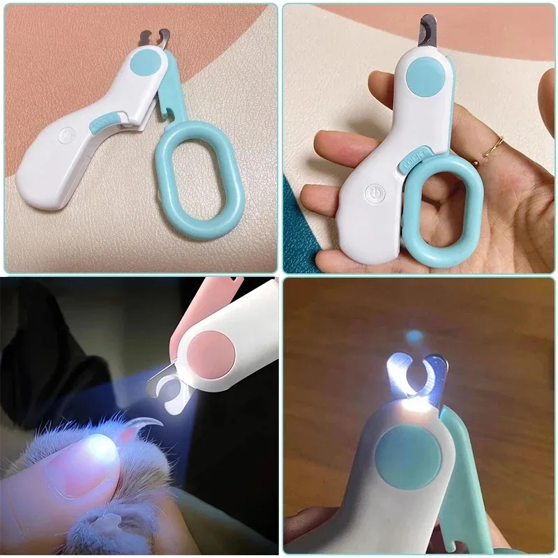 Mini Pet Nail Trimmer, Suitable for Cats and Dogs, LED Illumination, Lightweight and Portable, Accurate Bloodline Positioning