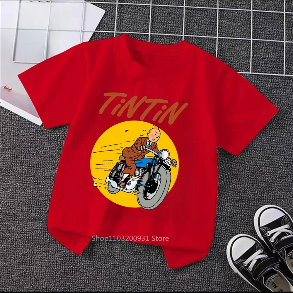 The Exciting Adventures of Tintin: Baby to Kid-Oriented Styles Exquisitely Soft Tees with Vivid Prints - Ideal for Boys & Girls