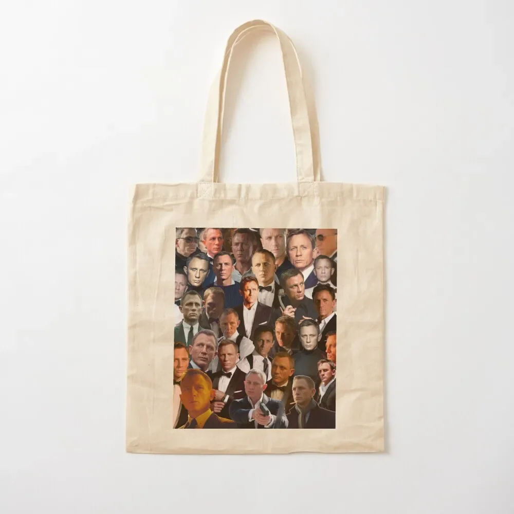 

Daniel Craig Photo Collage Tote Bag Lady bags Custom bag custom tote bag