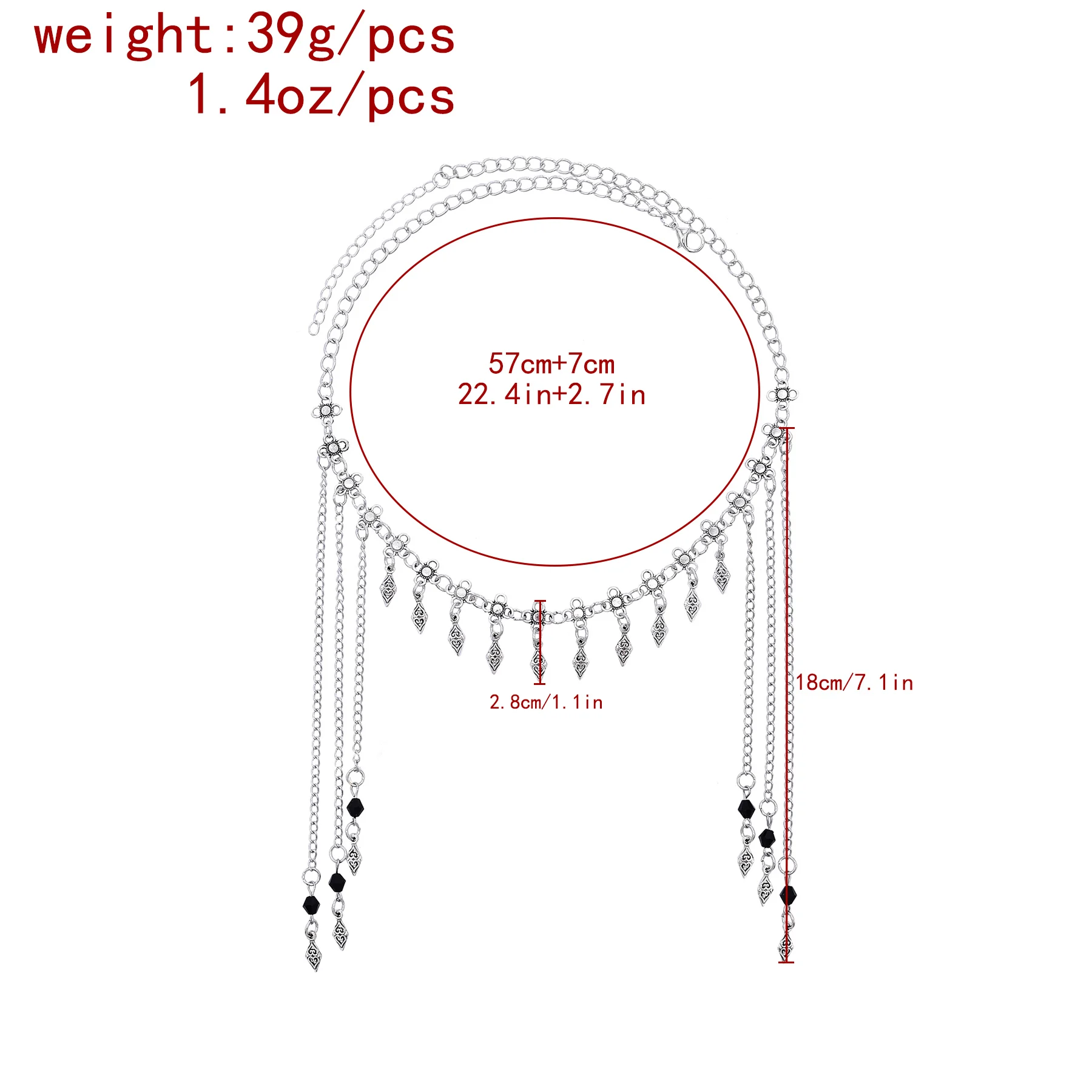 Retro Silvery Alloy Hollow Moon Pendant Forehead Headpiece for Women Boho Ethnic Indian Kurdish Gypsy Hair Accessories Jewelry
