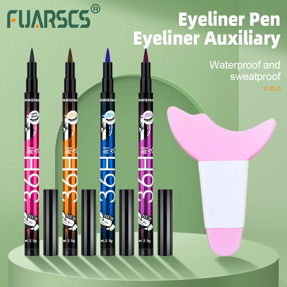 أسود السائل محدد العيون مقاوم للماء قلم رصاص ، مجموعة التجفيف السريع ، طويلة الأمد ، لا تزهر مستحضرات التجميل ، أدوات ماكياج العين