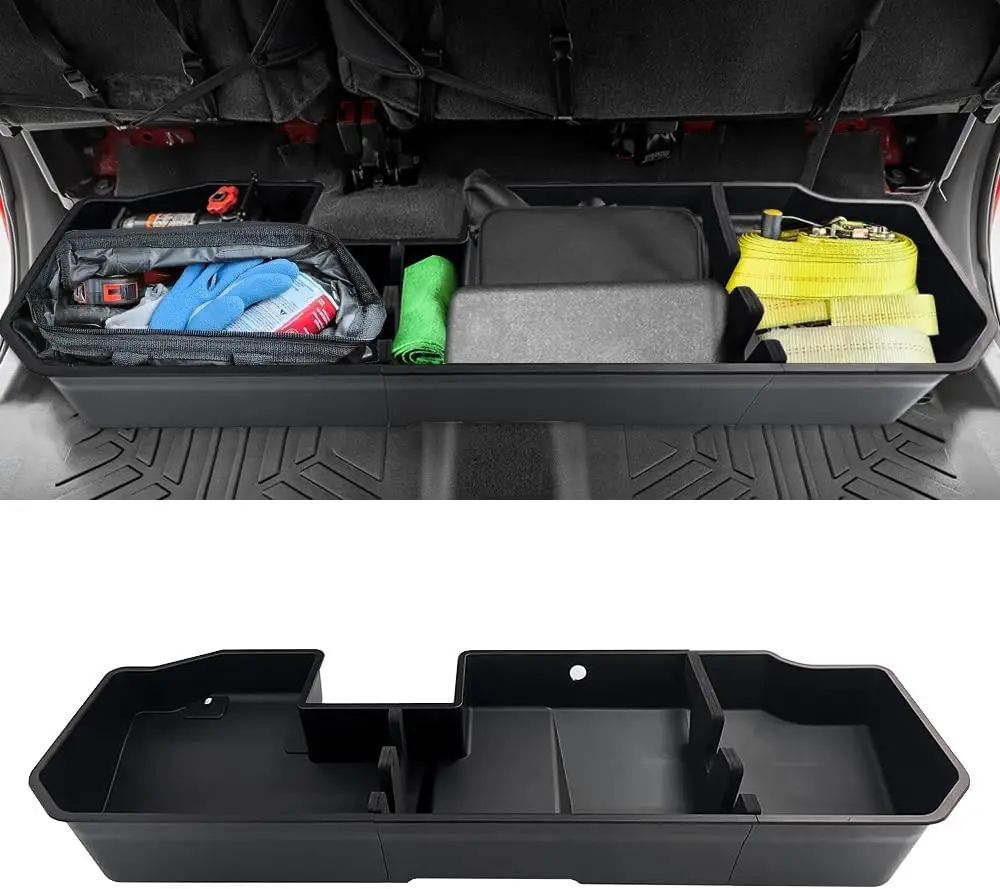 

Органайзер для хранения под сиденьем для Chevrolet Silverado и GMC Sierra 1500/2500HD/3500HD (2019-2026) - задний отсек для Double/Crew Cab