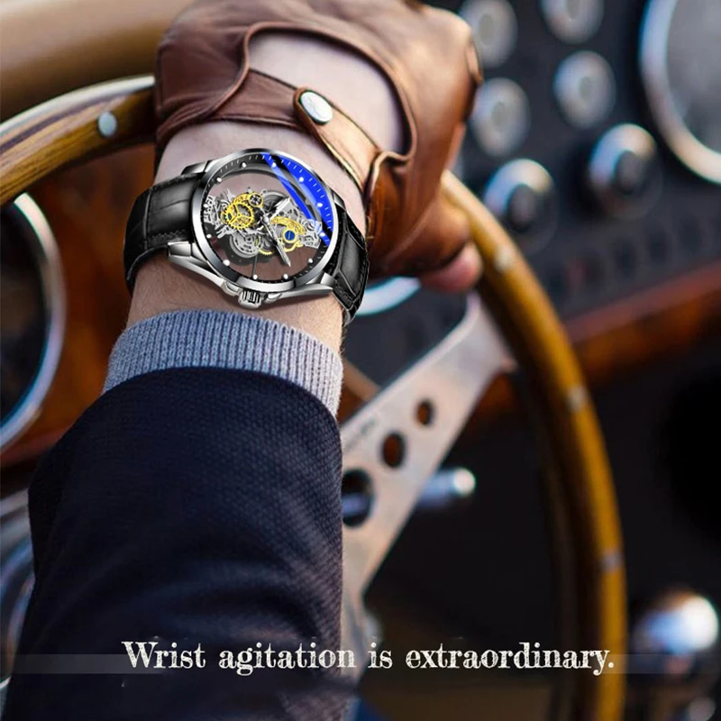 New Watch Men Fashion Skeleton Quartz Wristwatch for Men Top Brand Luxury Steel Mens Watch Business Male Clock Gift Reloj Hombre