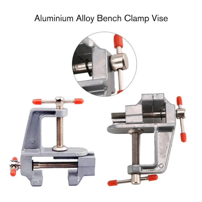 Mini Bench Vise Table Screw Vise Aluminium Alloy Table Bench Clamp Vise for DIY Mold Fixed Repair Tool small flat nose pliers