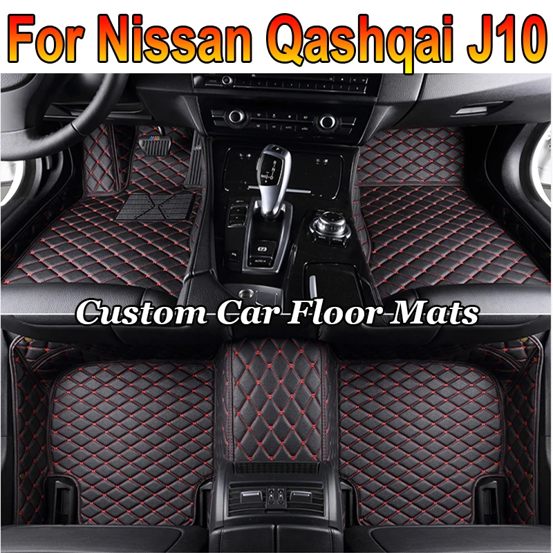 

Custom Made Leather Car Floor Mats For Nissan Qashqai J10 2007 2008 2009 2010 2011 2012 2014 Carpets Rugs Foot Pads Accessories