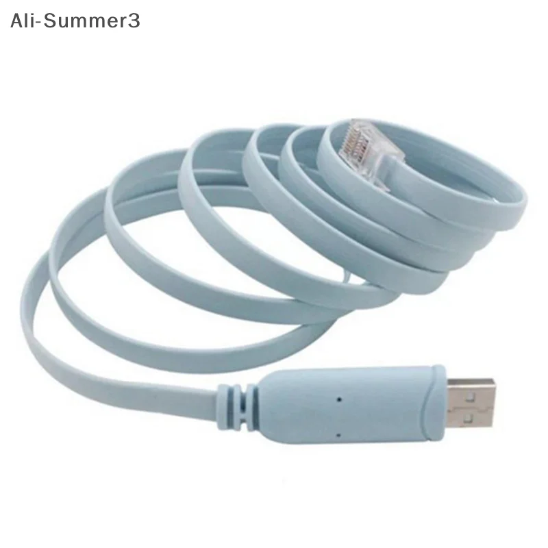 (YY)1Pc 2025 New 1.8M USB to RS232 Serial to RJ45 Cable CAT5 Console Adapter Cable Cord for Routers