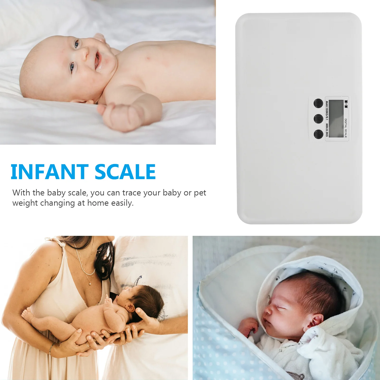 Baby Electronic Scale Multi-function Digital Display Weight Scale Pet Scale Mother and Baby Scales Smart Scale without a