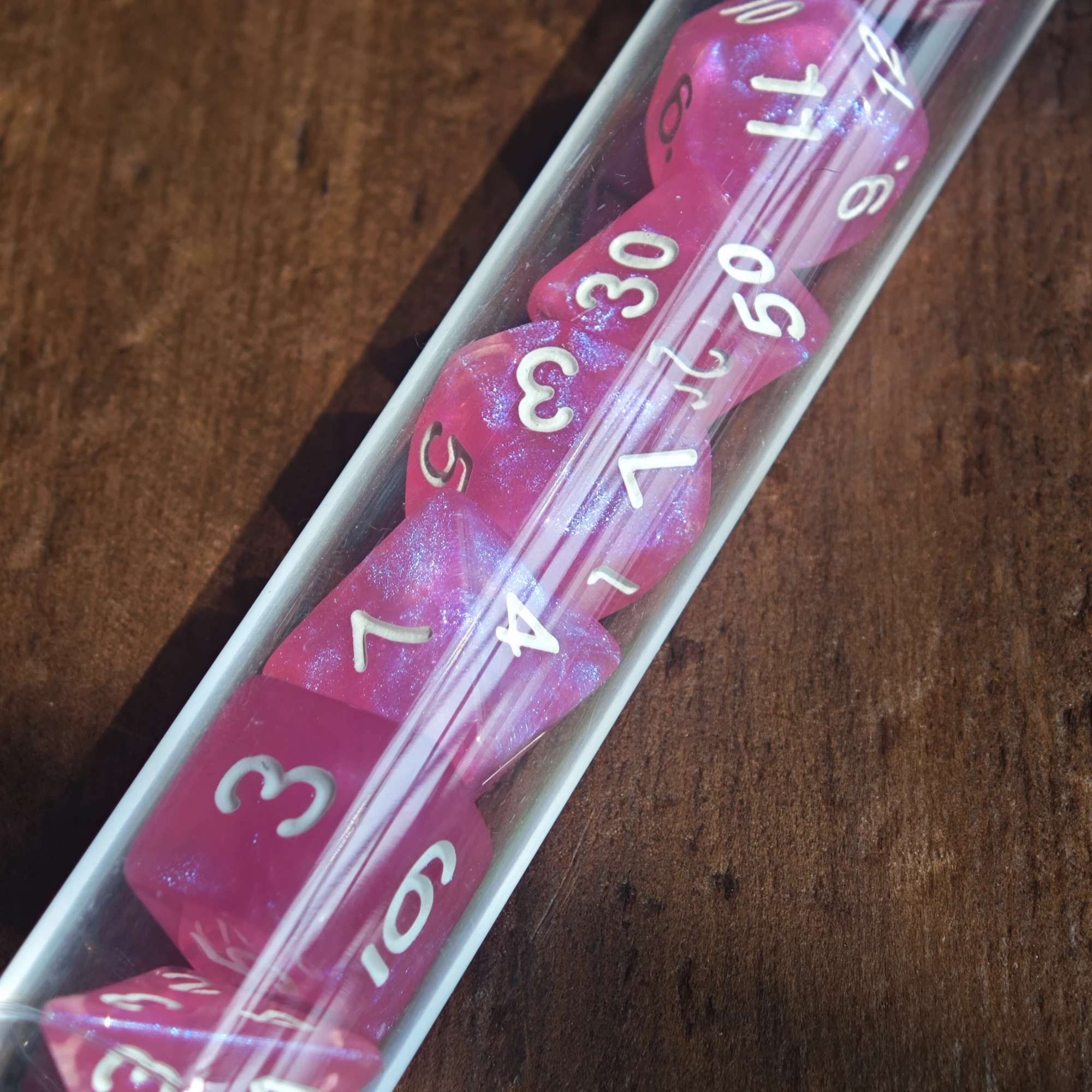 7 قطعة/المجموعة الوردي التدرج اللون مجموعة نرد D & D COC RPG الخيال جرعة زجاجة الزنزانات والتنينات DnD لعبة سطح المكتب