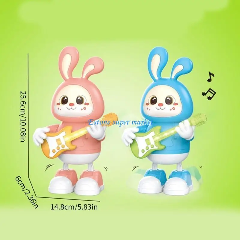 090B Kleurrijk konijn speelgoed licht zingen dansen elektrisch speelgoed voor kinderen kerstcadeau