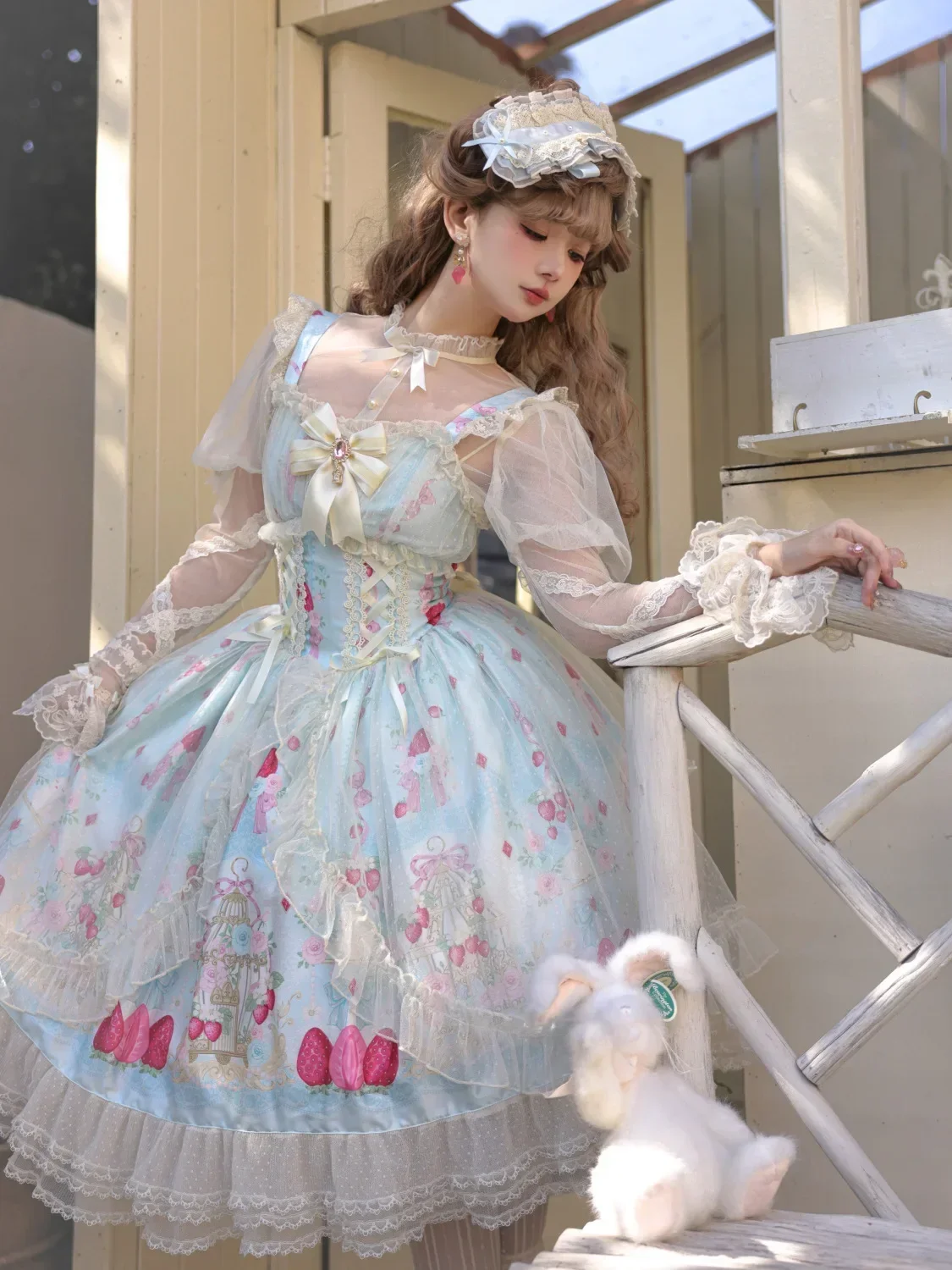 

Coafell [Roseberry Garden]~Coalfell~Original Design Sweet Lolita Dress Jsk Halter Dress Spring and Summer