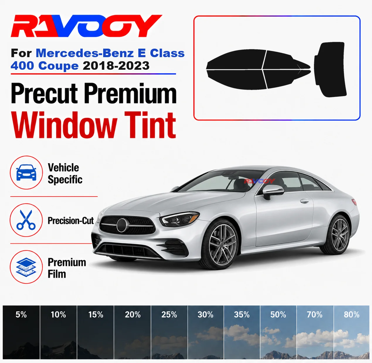 premium-precut-window-tint-kit-front-rear-windows-for-mercedes-benz-e-class-400-coupe-2018-2023-complete-set-nano-ceramic-film