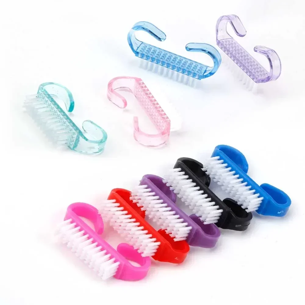 10pcs Pedicure Manicure Brush for Women Men Girls Nail Brushes Fingernail Scrub Cleaning Brushes UV Gel Nail Art Tool