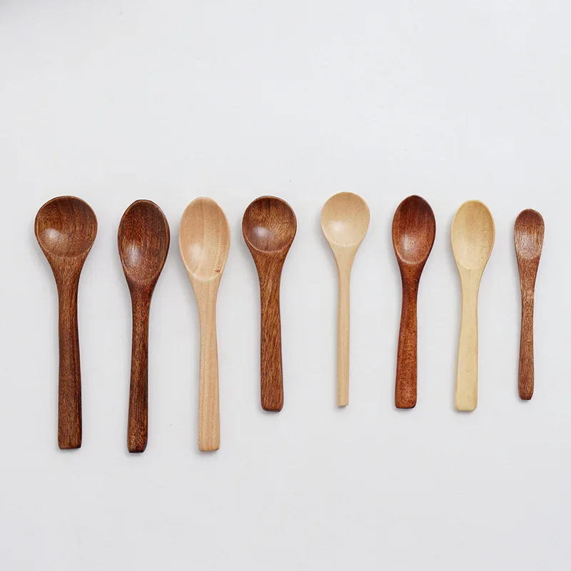 Wooden Small Spoon Pear Paste Jam Tea Spoon Seasoning Spoon Bath Salt Wooden Spoons Creative Small Gift Japanese Style Tableware