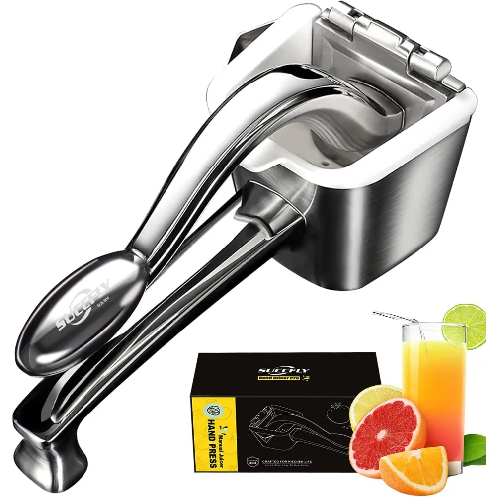 

Lemon Squeezer Stainless Steel, Manual Juicer Citrus Lime Orange Fruit Squeezer Heavy Duty Ergonomic Handle Labor-saving Large