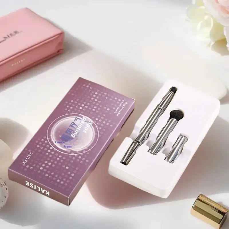 Doppelseitiges Make-up-Pinsel-Set, abnehmbarer Reisekontur-Concealer-Pinsel, Lidschatten, Mischung, Konturpinsel, Gesichtskosmetik-Werkzeuge
