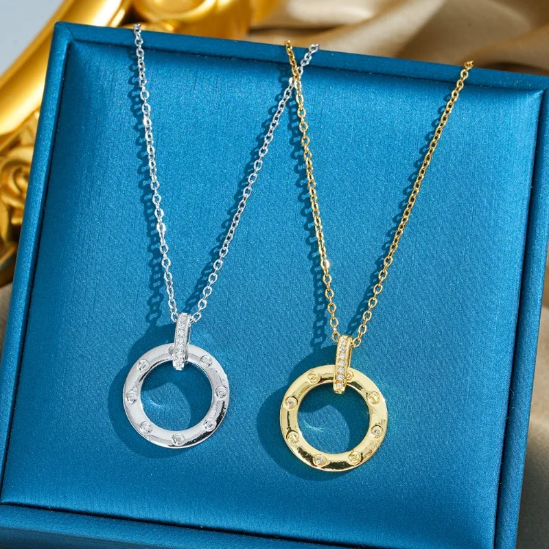 

Новый модный аксессуар «сделай сам» 2025 года. Легкое роскошное ожерелье, простая и универсальная цепочка на ключицу для женщин 542254531324654.