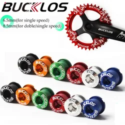 BUCKLOS Bicycle Chainring Bolts 6.5mm 8.5mm Bike Chainwheel Screw Aluminum Alloy Road Mountain Bike Crankset Bolts Crank Screw