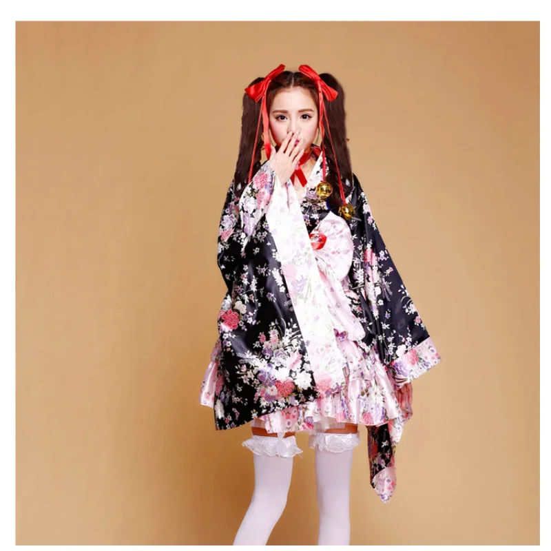 Cospaly Clothing Female Lolita Shigemura Kimono Bliss Pure Land House Dance Maid Two-piece Set