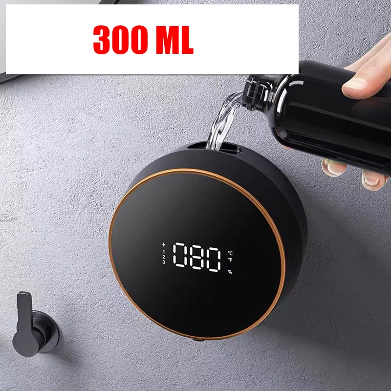 

Настенный автоматический дозатор жидкого мыла, светодиодный дисплей температуры, USB перезаряжаемый бесконтактный инфракрасный датчик, пеногенератор