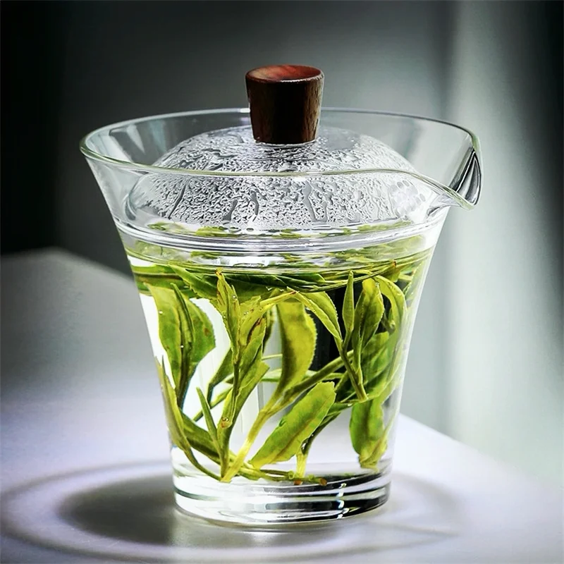 150ML Hitzebeständige Glas Tee Terrine Gaiwan Mit Filter Deckel Puer Tee Tasse Tee Schüssel Chawan Tee Maker Tasse Kung fu Tee-Set Zugriffs