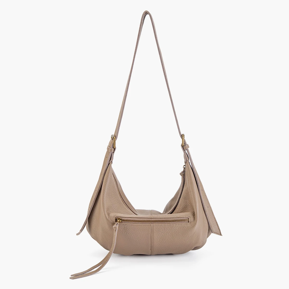 

DONNAIN 2023 Spring Khaki Minimalist Style Casual Crossbody Hobo Bags Unisex Soft Genuine Leather Casual Crescent Female Bags