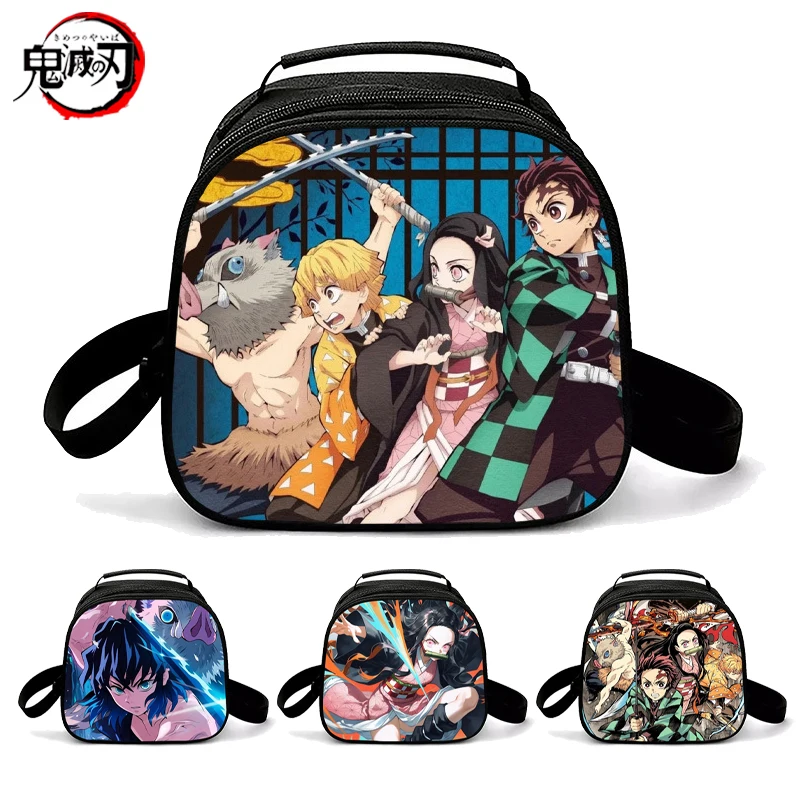 

Anime Demon Slayer Lunch Bags Storage Bag for Boys Girls Nezuko School Bento Bags Cartoon Tanjirou Insulated Handbags Gifts