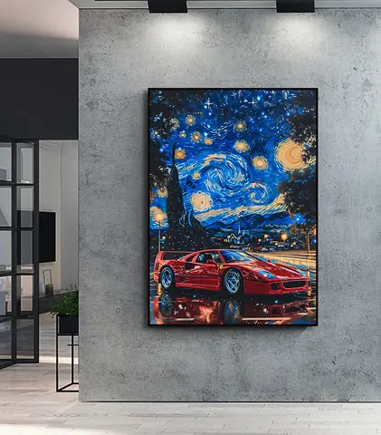 판타지 아트 차량 시리즈 포스터 인쇄 캔버스 아트 그림, 거실 서재 사무실 갤러리 벽 장식, 프레임리스 페인팅