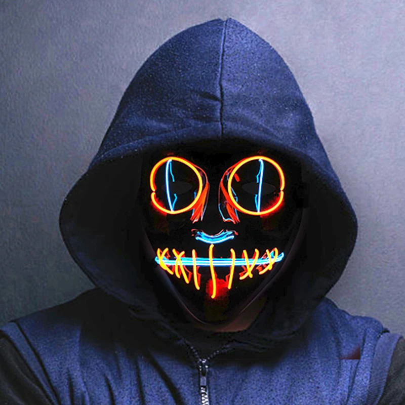 New Style Halloween LED Mask Cosplay Snake Eyes  Headgear Full Face Mask Flashing For Halloween