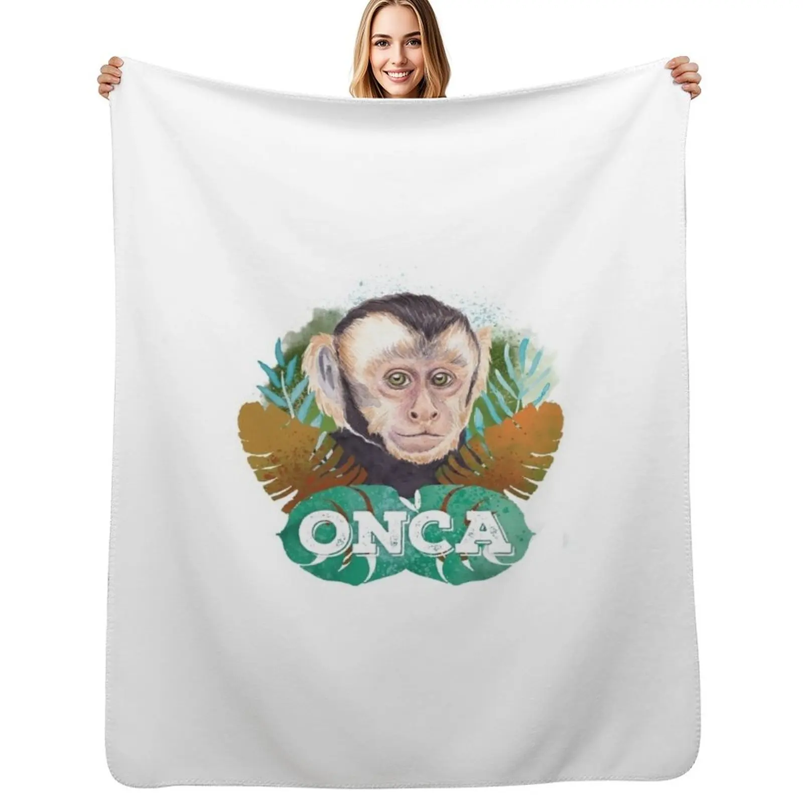 

Amuya the nasturtium monkey Throw Blanket Decorative Sofas Summer For Sofa Thin Heavy Blankets