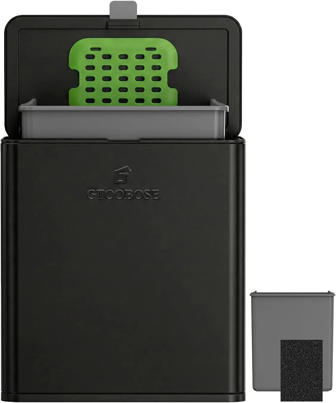 

Кухонная емкость для компоста, 10 л/2,6 галлона, узкое подвесное мусорное ведро из нержавеющей стали с крышкой