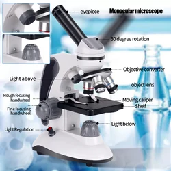 Monocular Microscope Professional Optical University Laboratory Primary Middle School Educational For Children