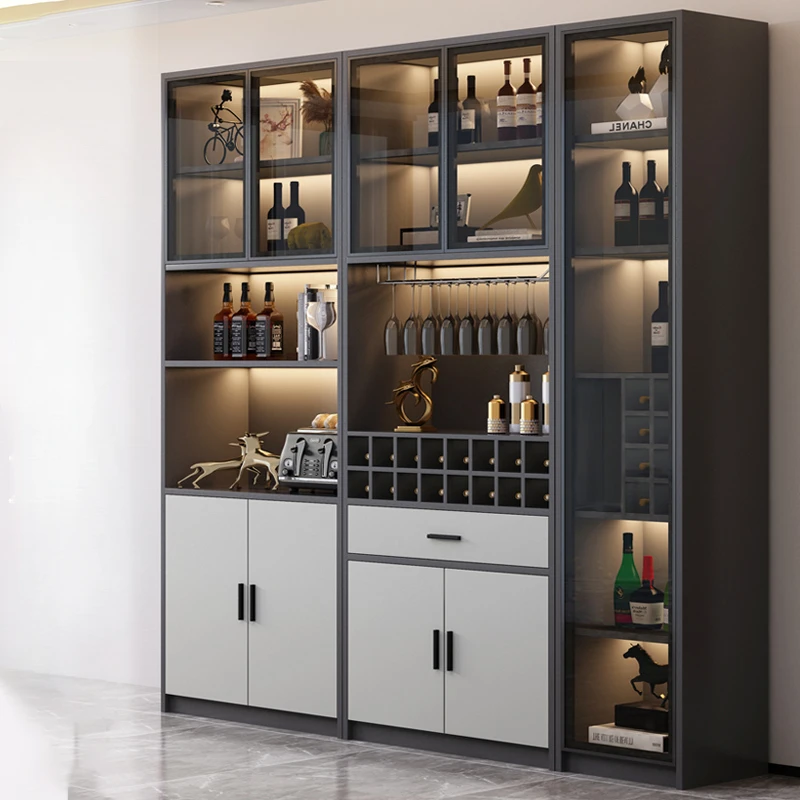 

Room Liquor Portable Bar Antique Furniture Wine Refrigerator Full Kitchen Cabinet Display Drinks Luxury Szafka Showcase Shelves