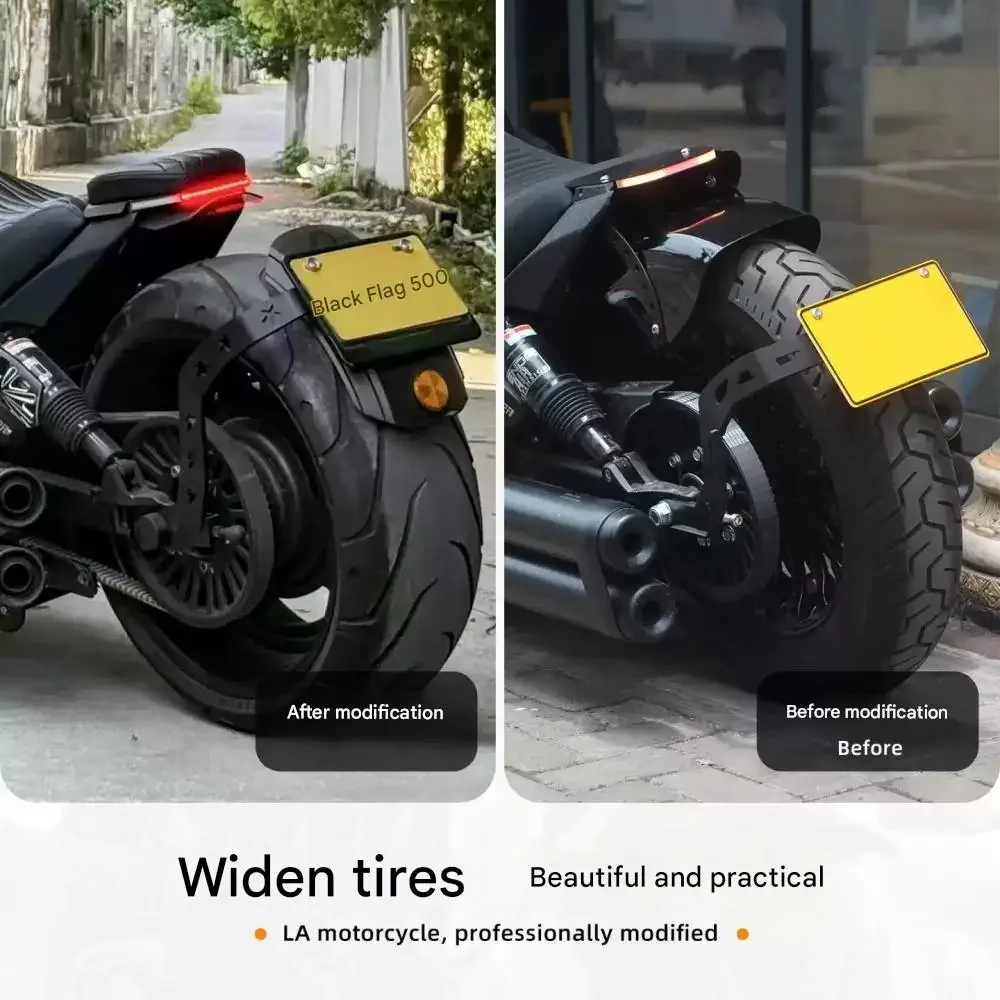 【Precise Fit】Suitable for BENDA DARK FLAG 500 retrofit kit with 240 wide tires, rear wheel, and rear swingarm assembly.
