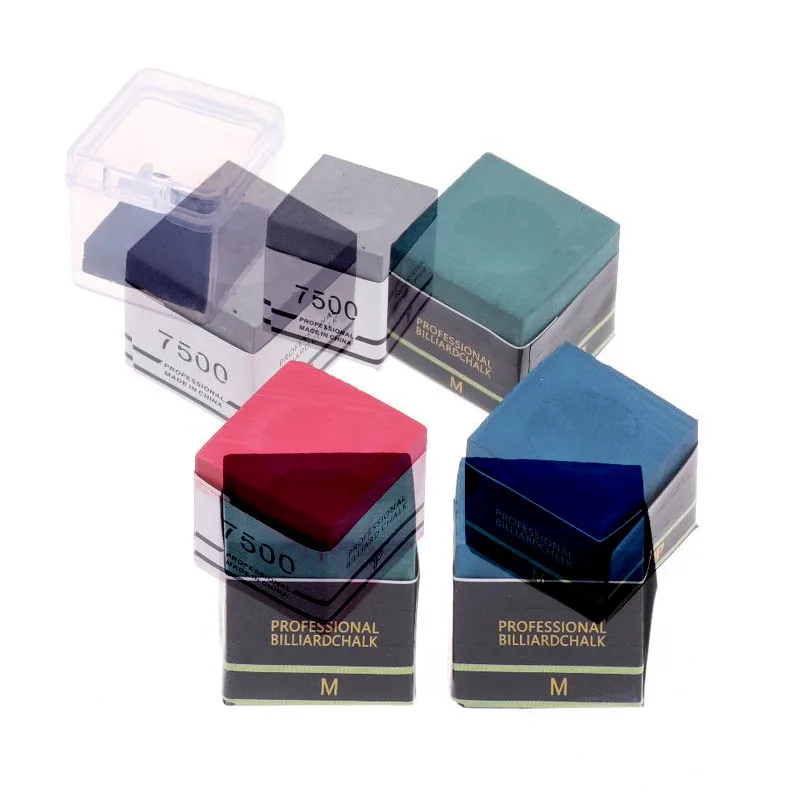 

1Pc With Storage Box No-slip Billiard Chalks Pool Cue Stick Chalk Snooker Easy Powder Billiard Chalk Pool Accessories