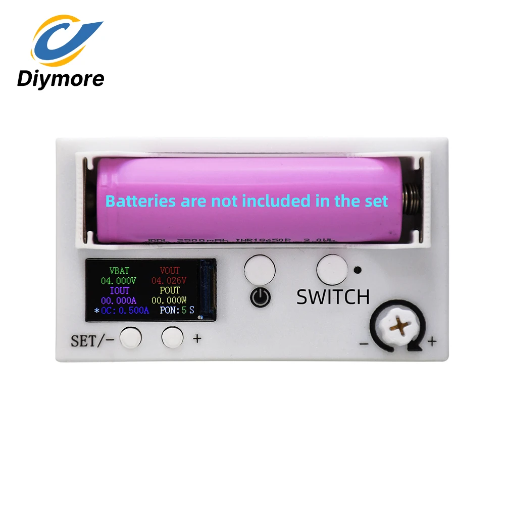 Adjustable Power Supply Module TFT Display Mini Portable DC-DC Converter 18650 Buck-Boost Power Supply for Electronic Testing