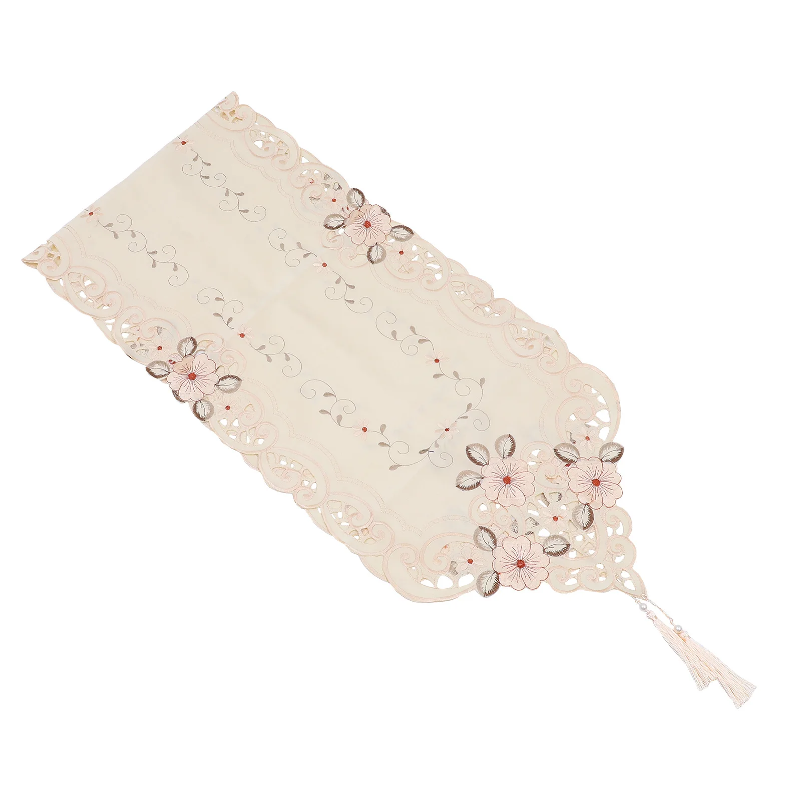 

1Pcs Embroidered Wedding Tablecloth Decorative Table Cover Home Desk Ornament Reusable Practical Table Runner for Tea