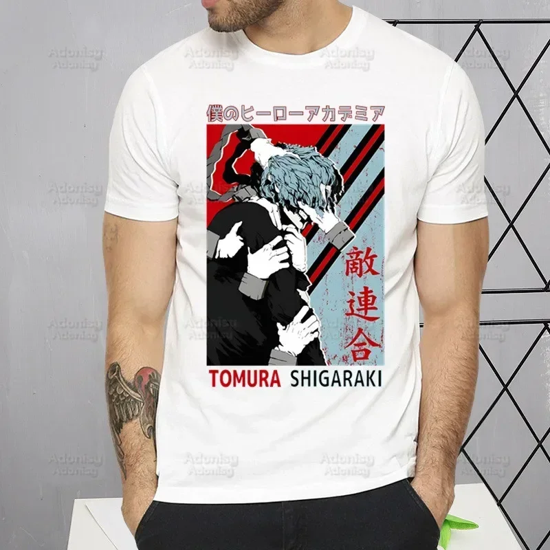 بلدي بطل الأكاديمية تي شيرت الرجال ريترو غسلها القمم المحملة Harajuku Midoriya Izuku التي شيرت الشارع الشهير الهيب هوب الذكور Bakugou قميص الانمي #2