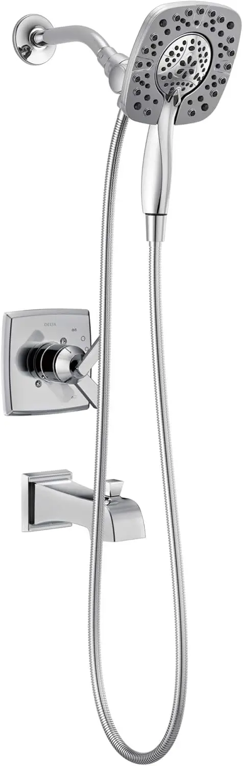 

Dual-Function Tub and Shower Trim Kit with 2-Spray Touch-Clean Hand Held Shower Head, Chrome Finish