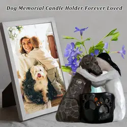 Pet Loss Sympathy Candle Holder Meaningful Pet Lost Angel Statue Passed Away Dog Pet Lost Angel Statue Ornaments Home Decor