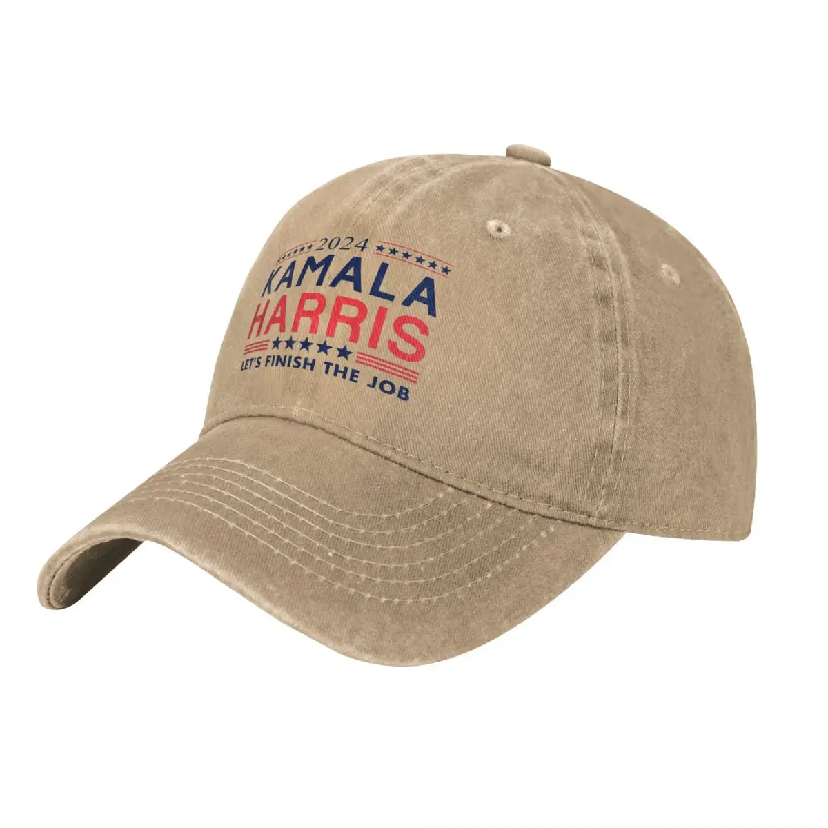 Kamala Harris 2024 Let\'s Finish The Job Men Women Baseball Cap Distressed Washed Caps Hat Vintage Outdoor Running Golf Headwear