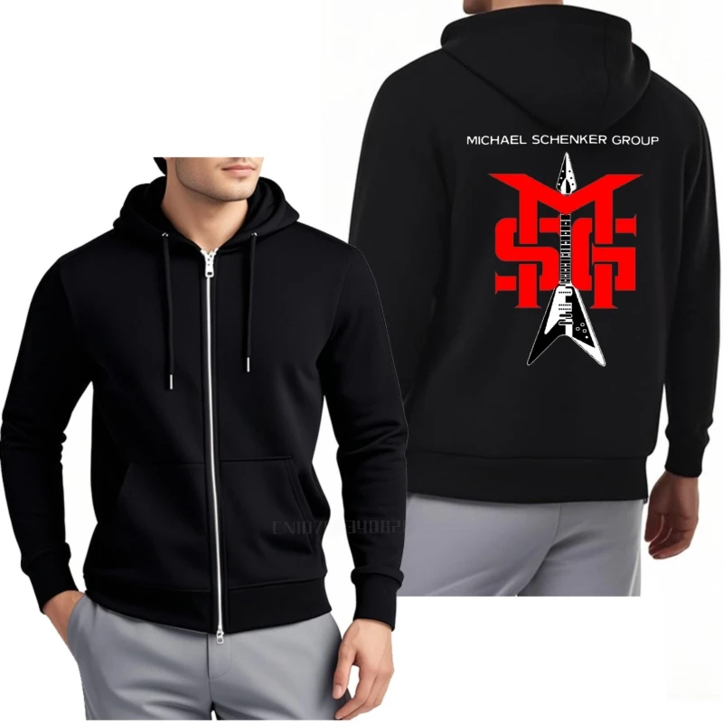 Michael Schenker Group Zipper Msg Rock Heavy Hard Metal Armed And Ready Bottom UFO Streetwear Hoodies