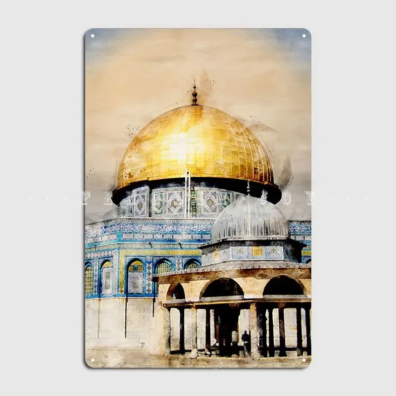 

Dome Of The Rock Metal Sign Wall Mural Create Pub Garage Wall Decor Tin Sign Posters