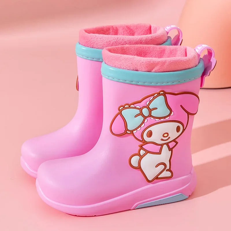 Four Seasons Childrens Waterproof Rain Boots Toddler Baby Sanrio Cartoon Anime Rain Boots Kid\'s Rainboots Children Rubber Boots