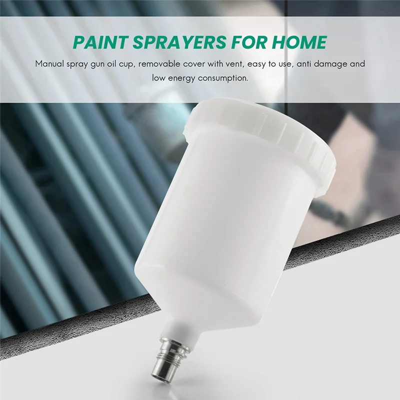 

3 Pcs 600Ml Plastic Hvlp Paint Cup Pot For Sata Sprayer Cup Connector Jet Paint Sprayer Durable